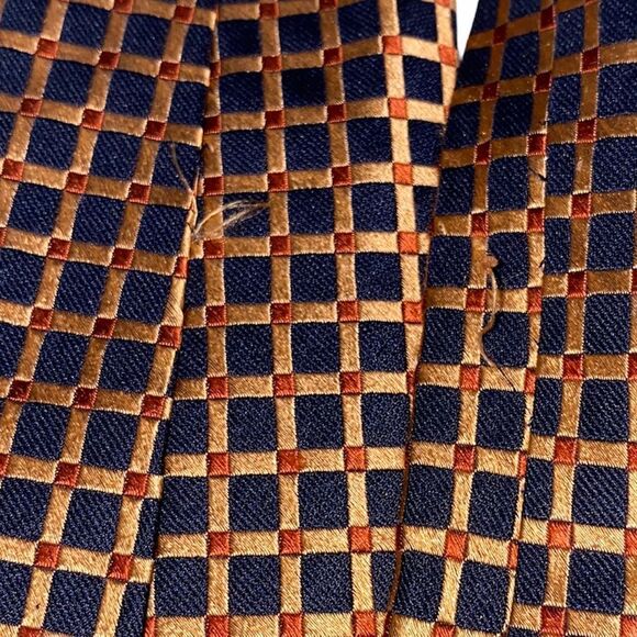 Men's Izod Tie Copper Gold & Navy - Picture 9 of 10